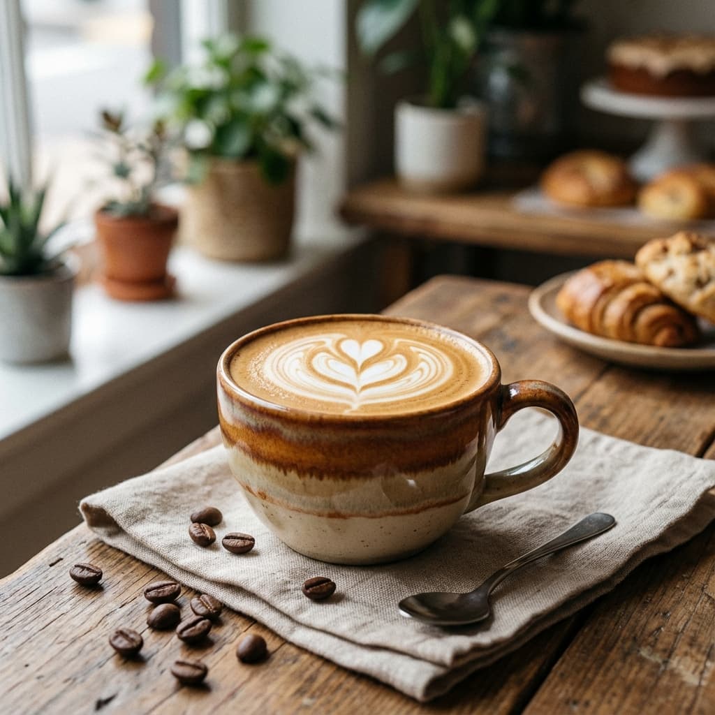 Momento de café y pastelería